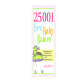 25001 Best Baby Names